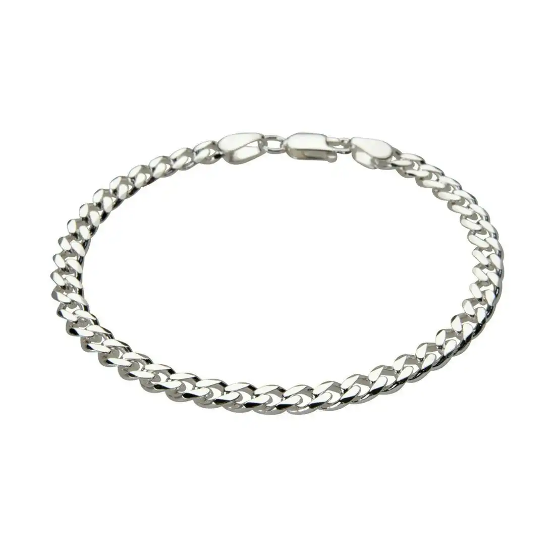 Sterling Silver Men's Curb Bracelet 21cm