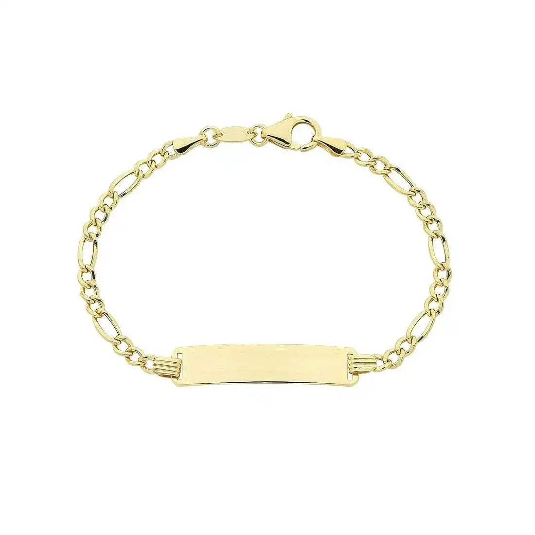 Children's 9ct Yellow Gold Silver Infused ID Bracelet