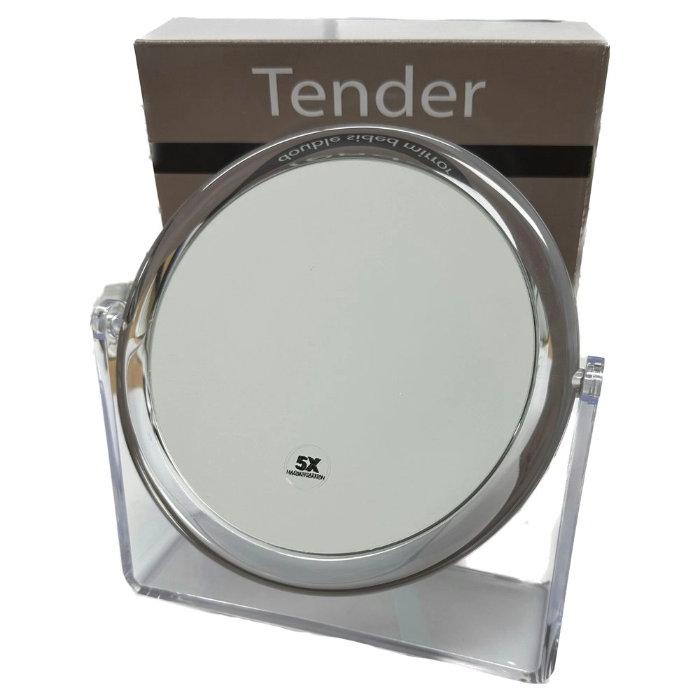 Tender 16cm Double Sided Mirror Standard and 5 x Magnification with Stand