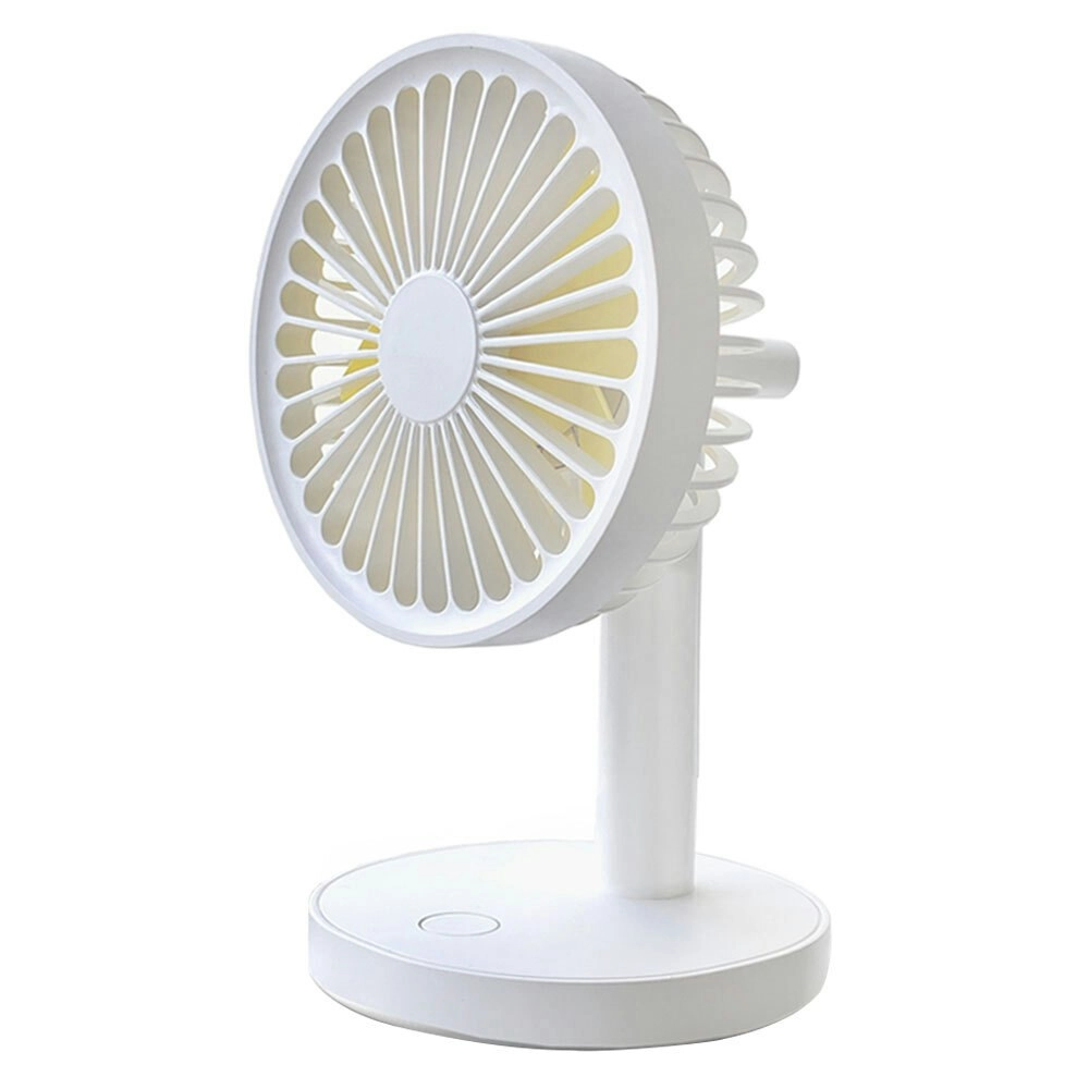 Sansai USB Rechargeable Portable Travel Desktop/Desk Fan w/ Night Light White