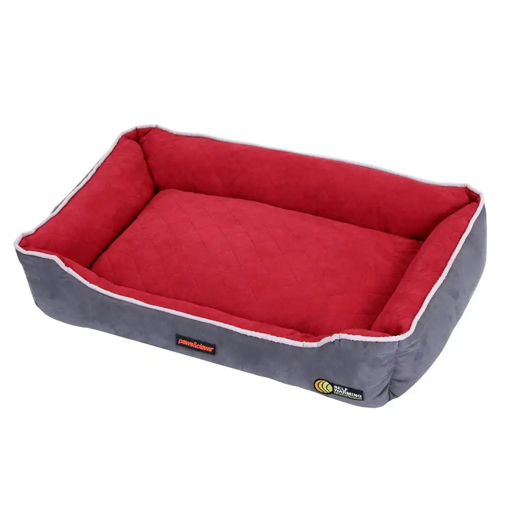 Paws & Claws Self Warming/Thermal Insulated Walled 70x50cm Pet/Dog Bed Medium