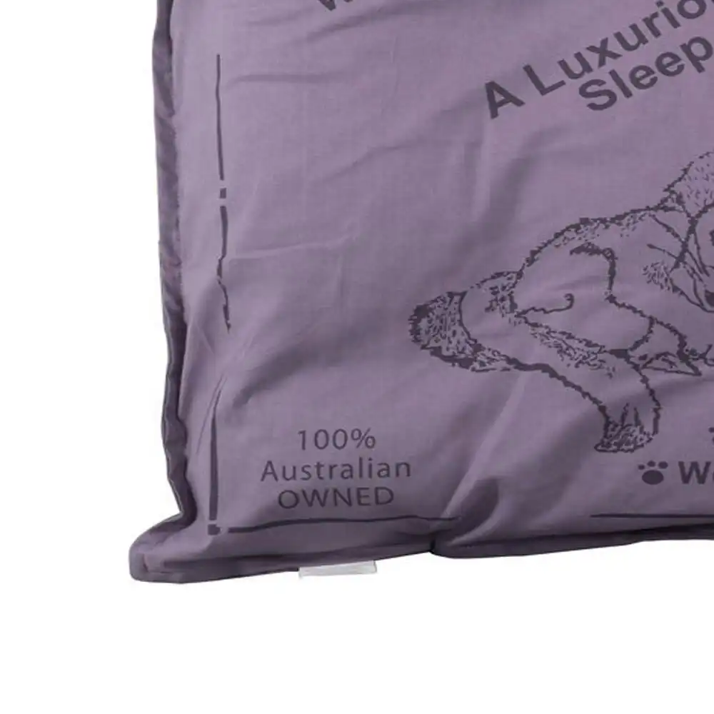 Aussie Comfort Dog Bed 74cm Futon Pet/Puppy Sleeping Cushion Pillow Mat S GRY/PP