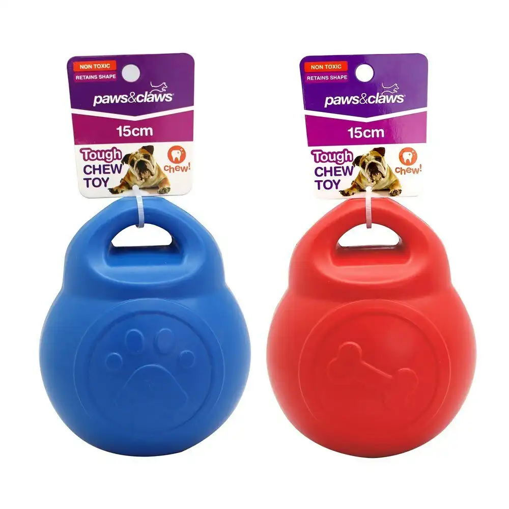 2x Paws & Claws Super Tuff 15cm Floater Ball Pet Dog/Puppy Tough Chew Toy Assrt.