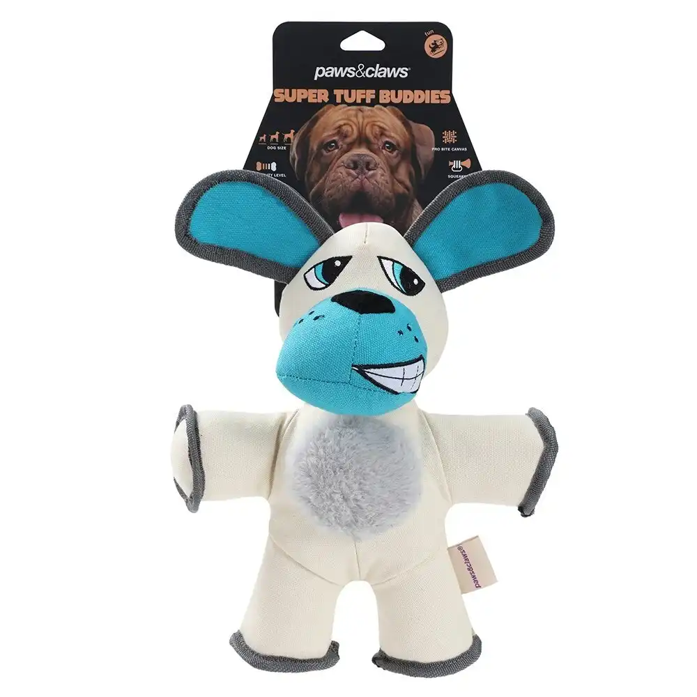 Paws & Claws 32cm Super Tuff Buddies Oxford Pet Interactive Toy Dog w/ Squeaker