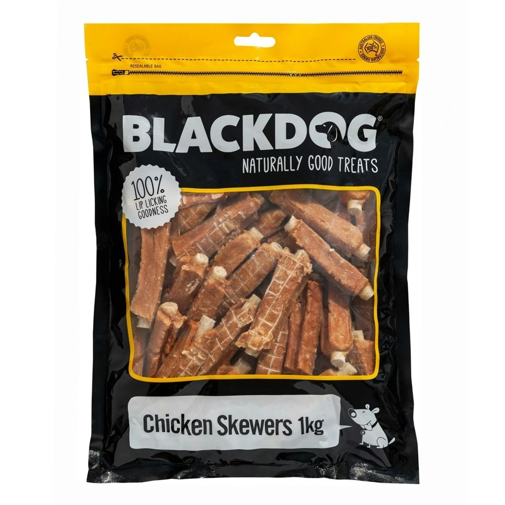 Blackdog Naturally Good Dog Food Chicken Skewers Treats/Food/Reward/Snacks 1kg