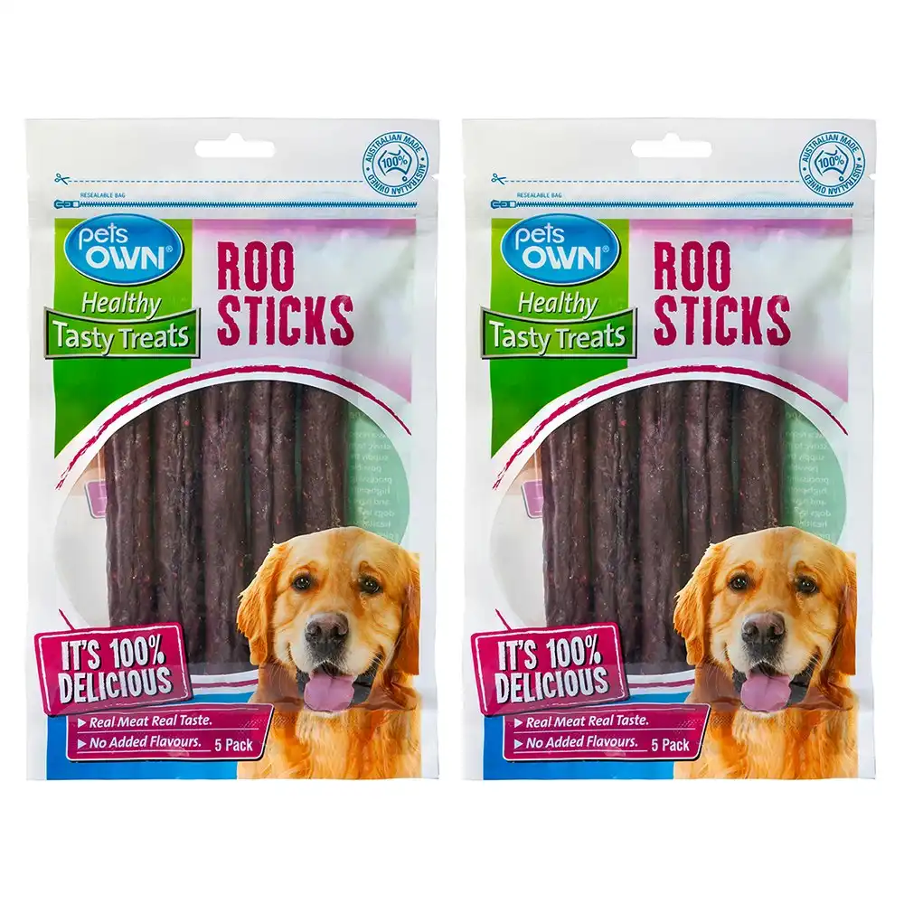 10x Pets Own Roo Sticks Healthy Tasty Chew Dog/Pet Treats/Food/Snacks/Rewards