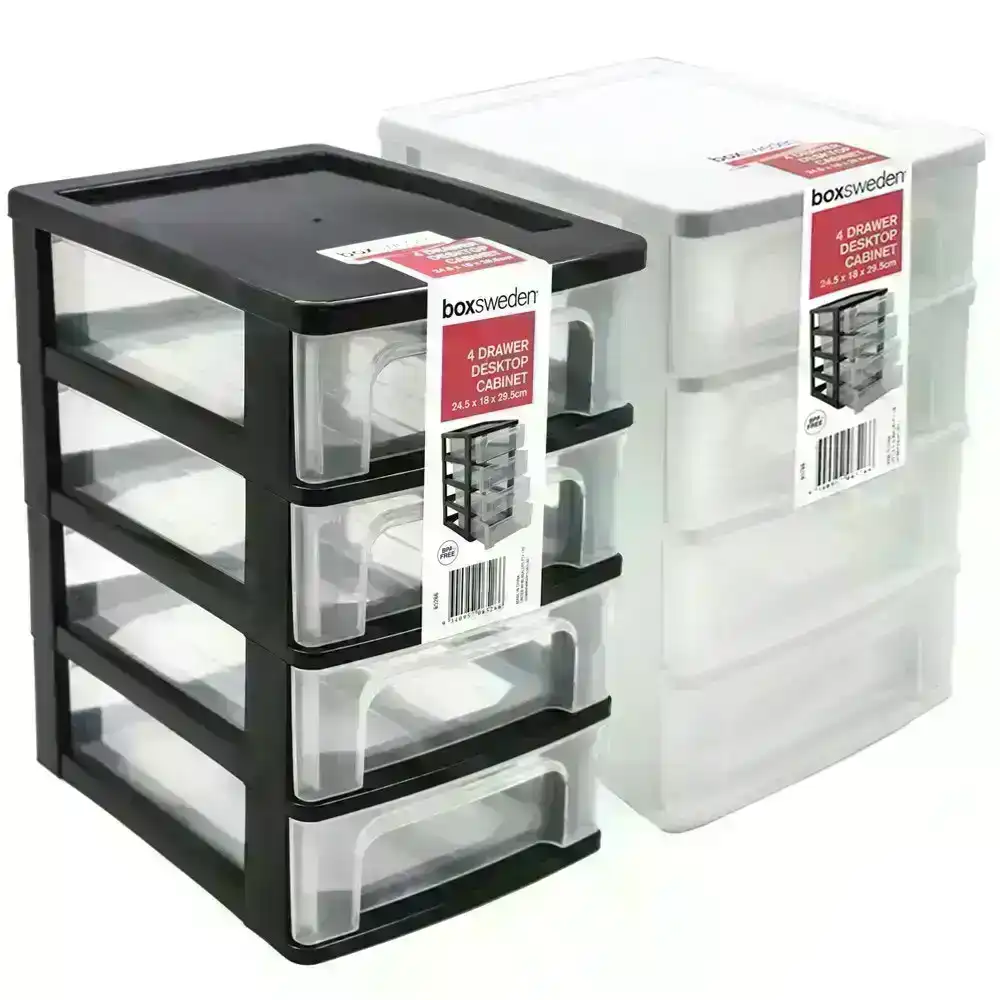 2x Box Sweden 34x24cm Crystal Storage Container/Organiser w/ Carry