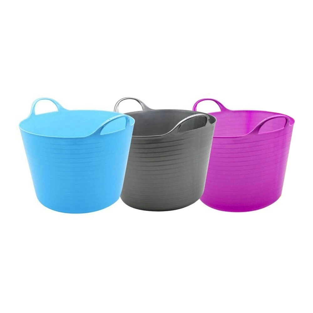 3x Boxsweden 26L Flexible Tub w/Handle Home Garden Water Storage Bucket Assort