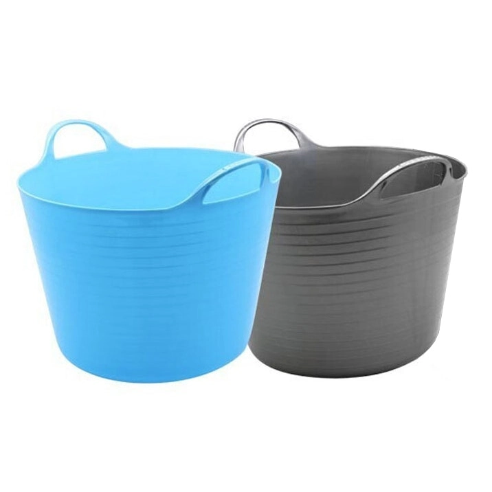 2x Boxsweden 42L Flexible Tub w/ Handle Home Garden Water Storage Bucket Assort