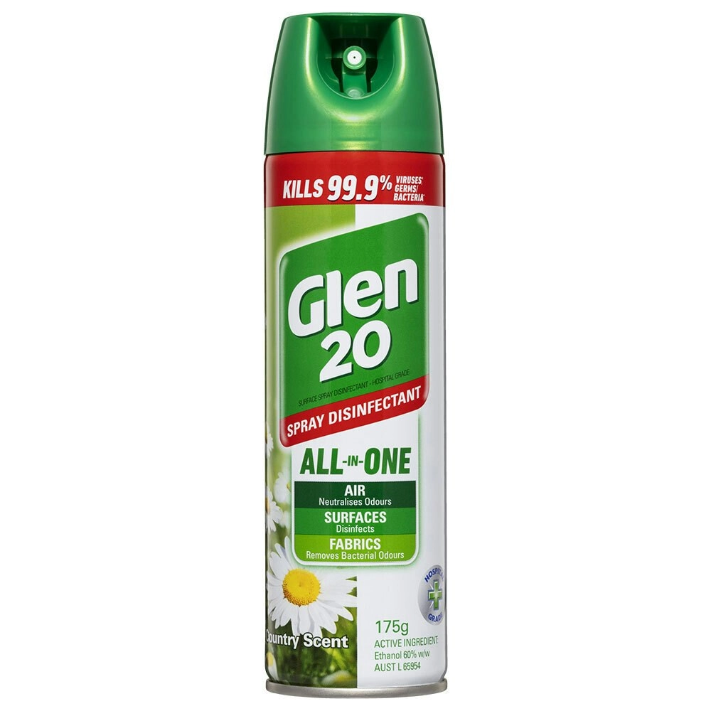 Glen 20 Disinfectant Spray 175g Kills 99.9% Virus/Germs/Bacteria Country Scent