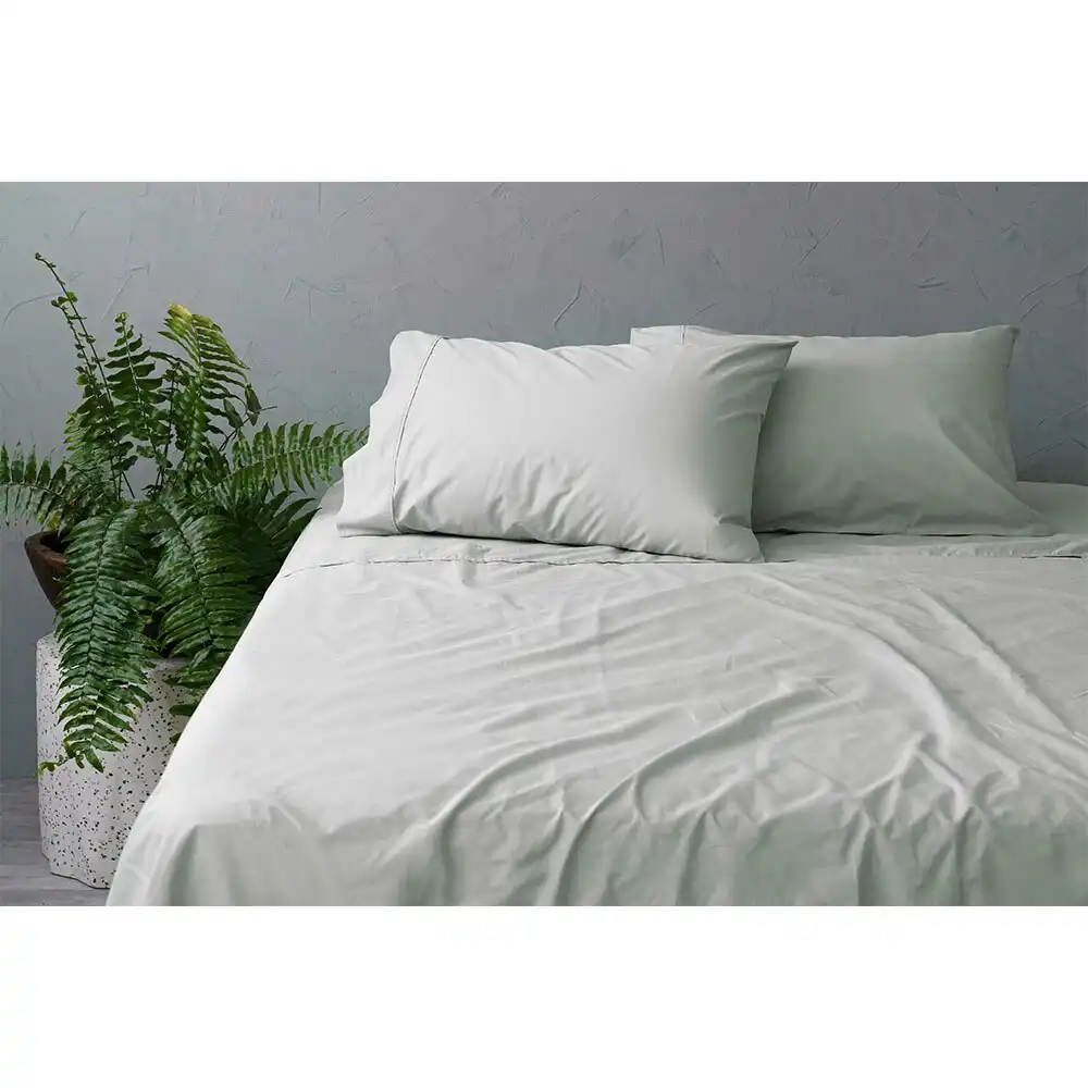 Tontine Single Bed Fitted Sheet Set 250TC Cotton Grey Mist Bedroom/Home