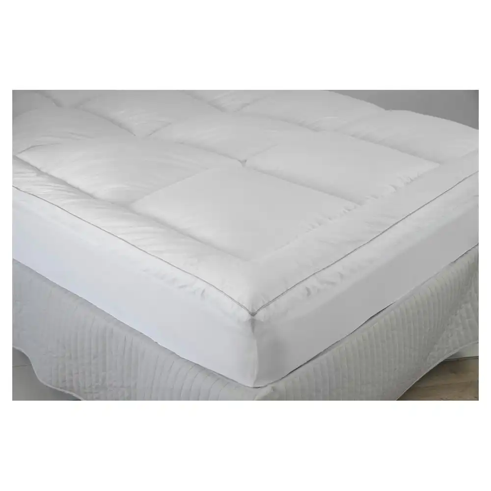 Ardor Queen Bed Mattress Topper 2000Gsm Cotton Ball Fibre WHT Comfort/Cushioning