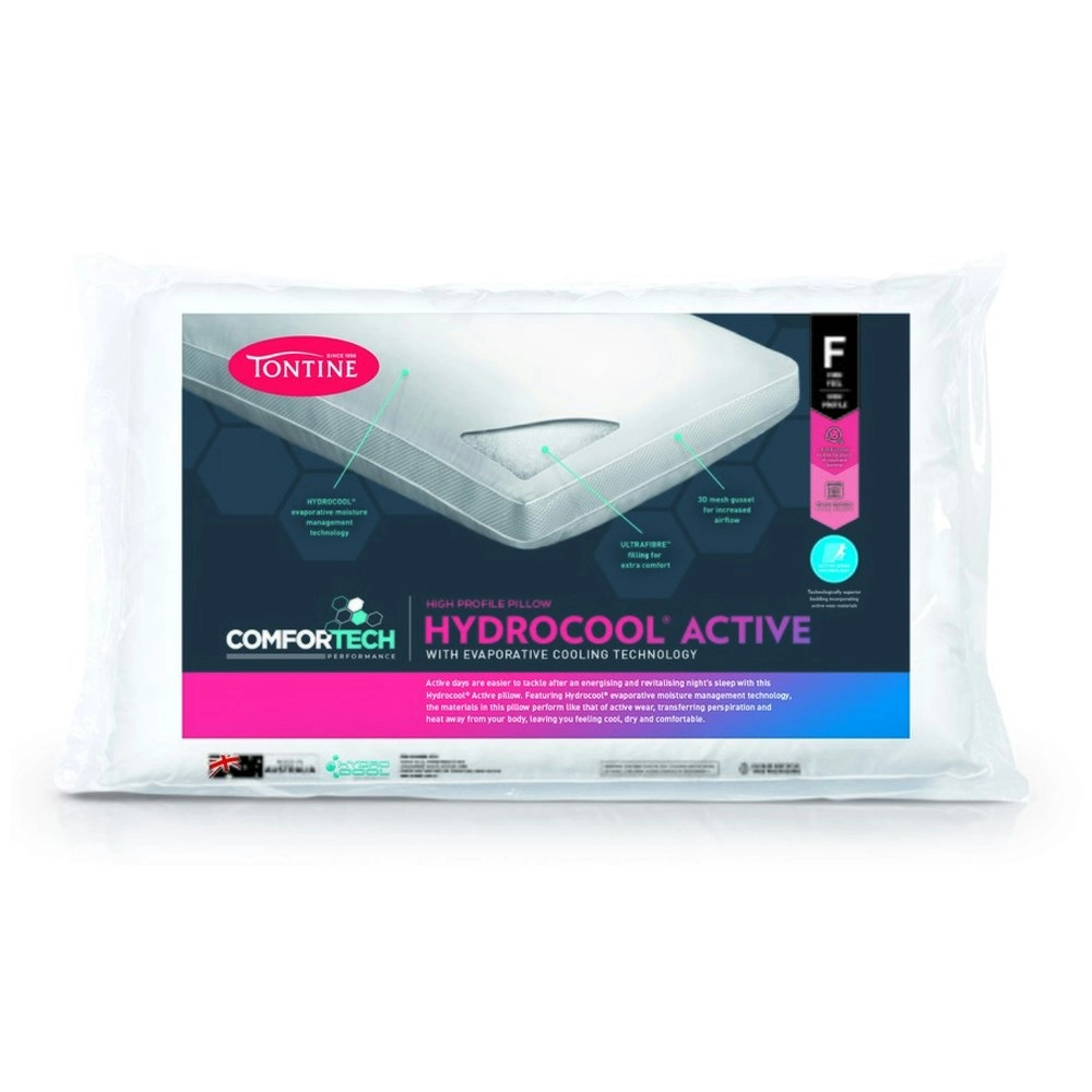 Tontine 46x72cm Comfortech Hydrocool Active Cotton Pillow High Profile White