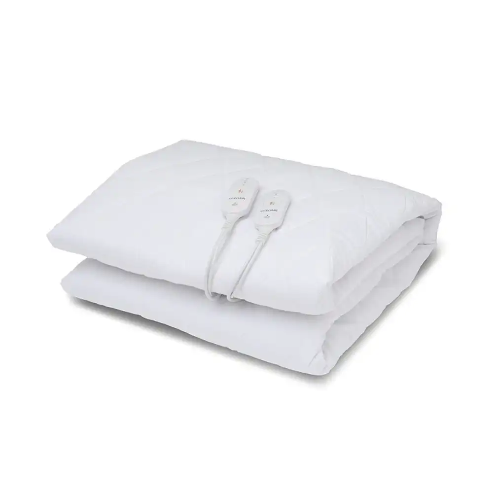 Goldair Platinum Electric Blanket For Queen Size Bed Heated Antibacterial White