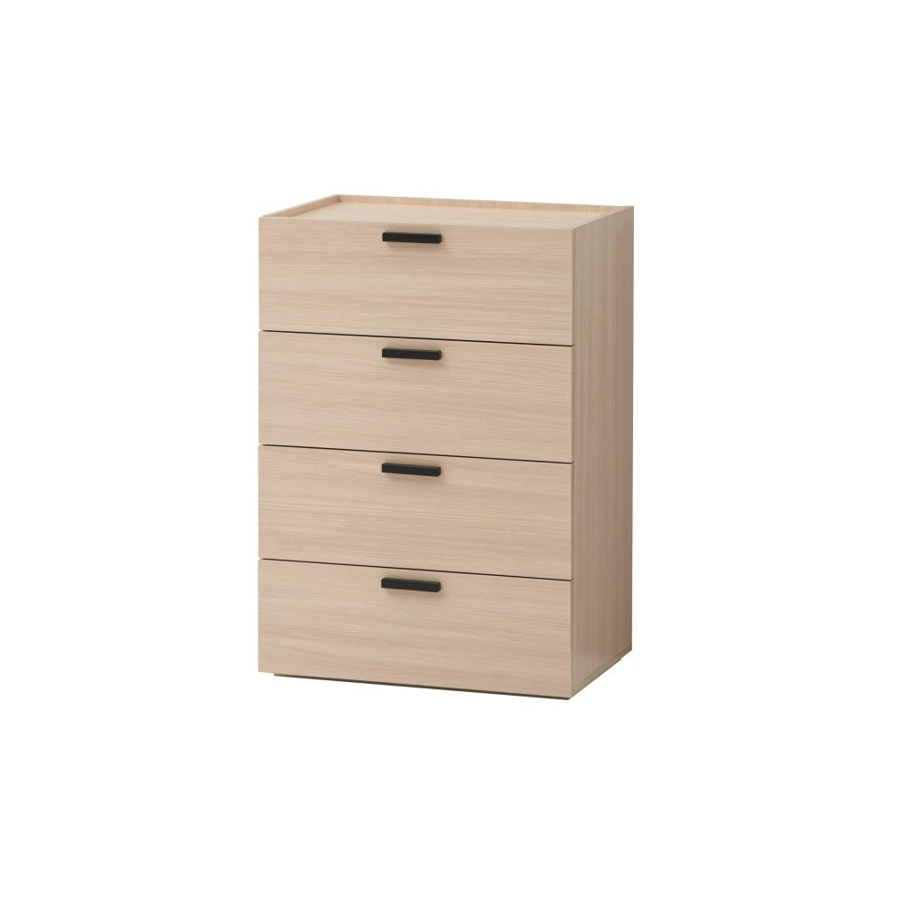 Design Square Keith Chest Of 4-Drawers Tallboy Storage Cabinet - Oak