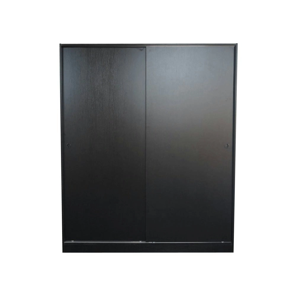 Design Square Multi-Purpose Built-In Modular Sliding Door Wardrobe Closet Clothes Storage - Black