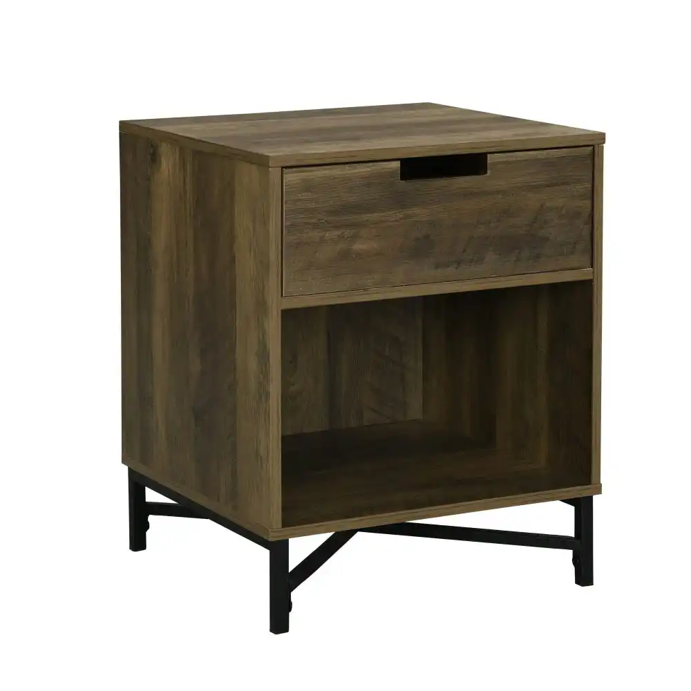 Addi Wooden Nightstand Bedside Table W/ 1-Drawer - Walnut