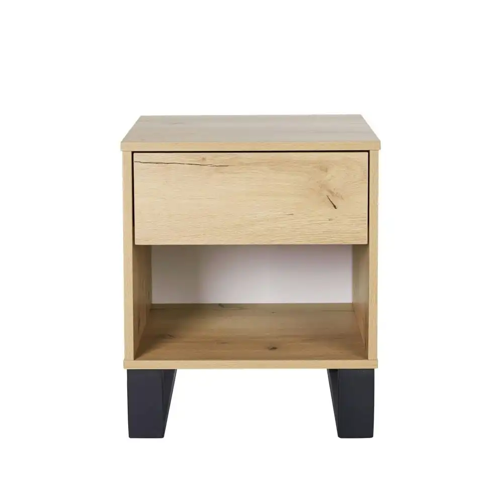 Wooden Bedside Nightstand Side Table 1-Drawer - Natural