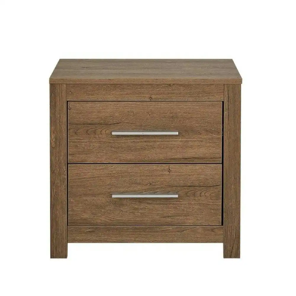 Modern Wooden BedSide Side Table Nightstand - Dark Oak