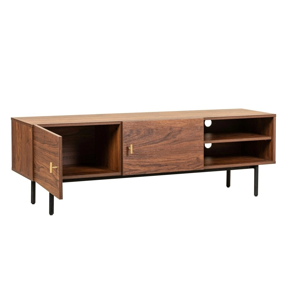 HomeStar Sweden Lowline TV Stand Entertainment Unit 150cm - Dark Timber