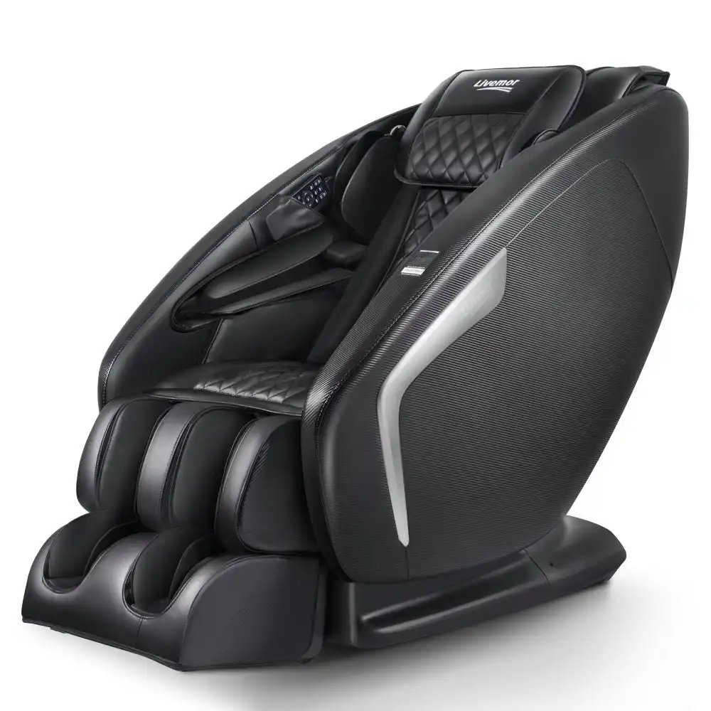 3D Electric Massage Chair Shiatsu SL Track Full Body 58 Air Bags Black