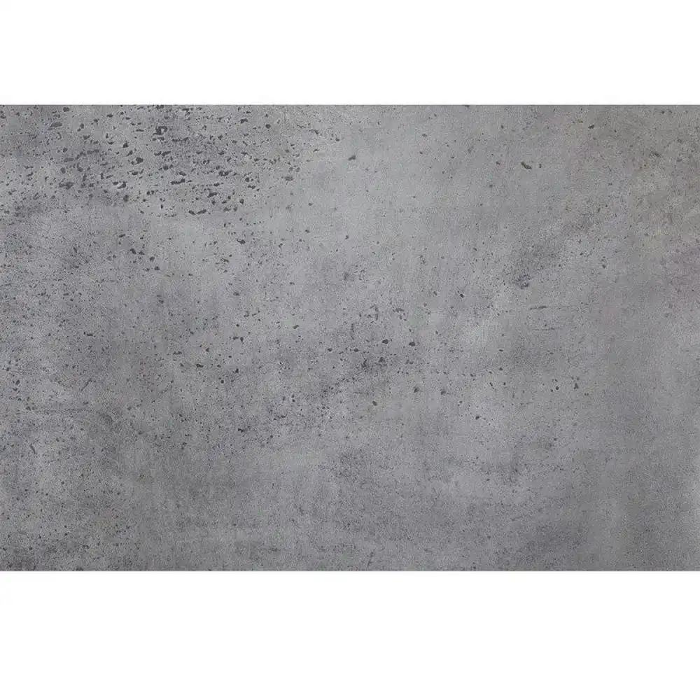 Rectangular Coffee Table - Black Metal Frame - Cement Grey