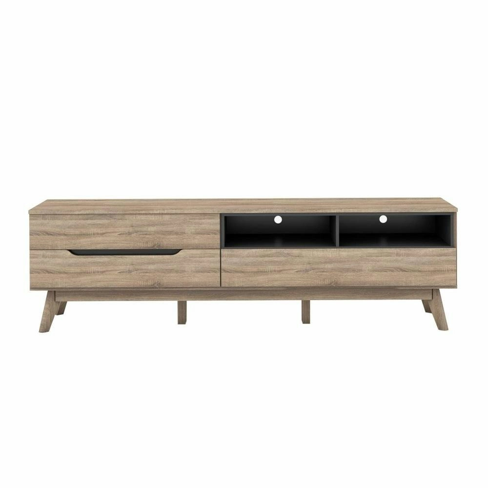 Chase Scandinavian TV Stand Cabinet Entertainment Unit 1.8m - Oak