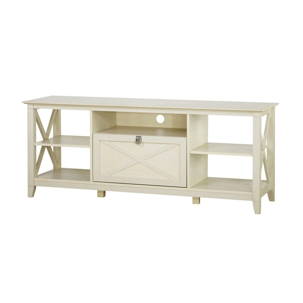 Maestro Furniture Lorrel Modern TV Stand Entertainment Unit Storage Cabinet - Antique White