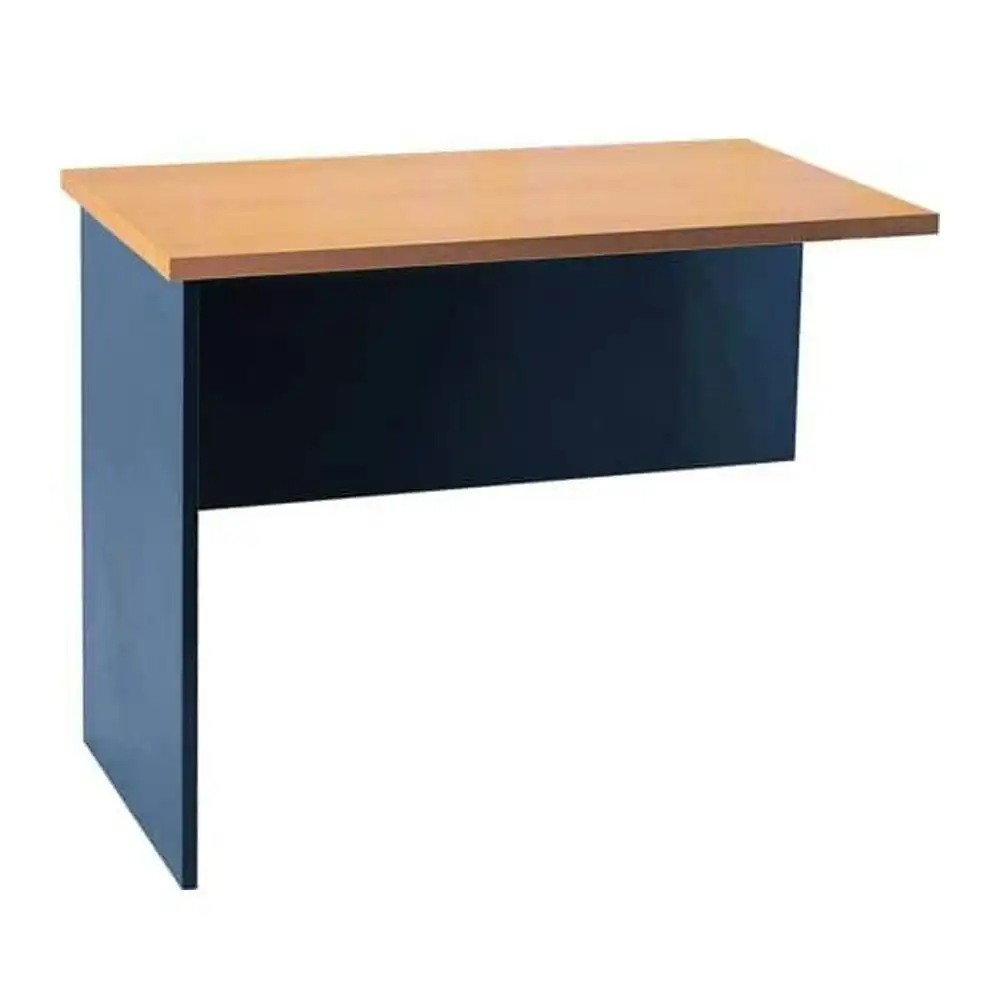 Mantone Return Office Desk - Select Beech an Ironstone