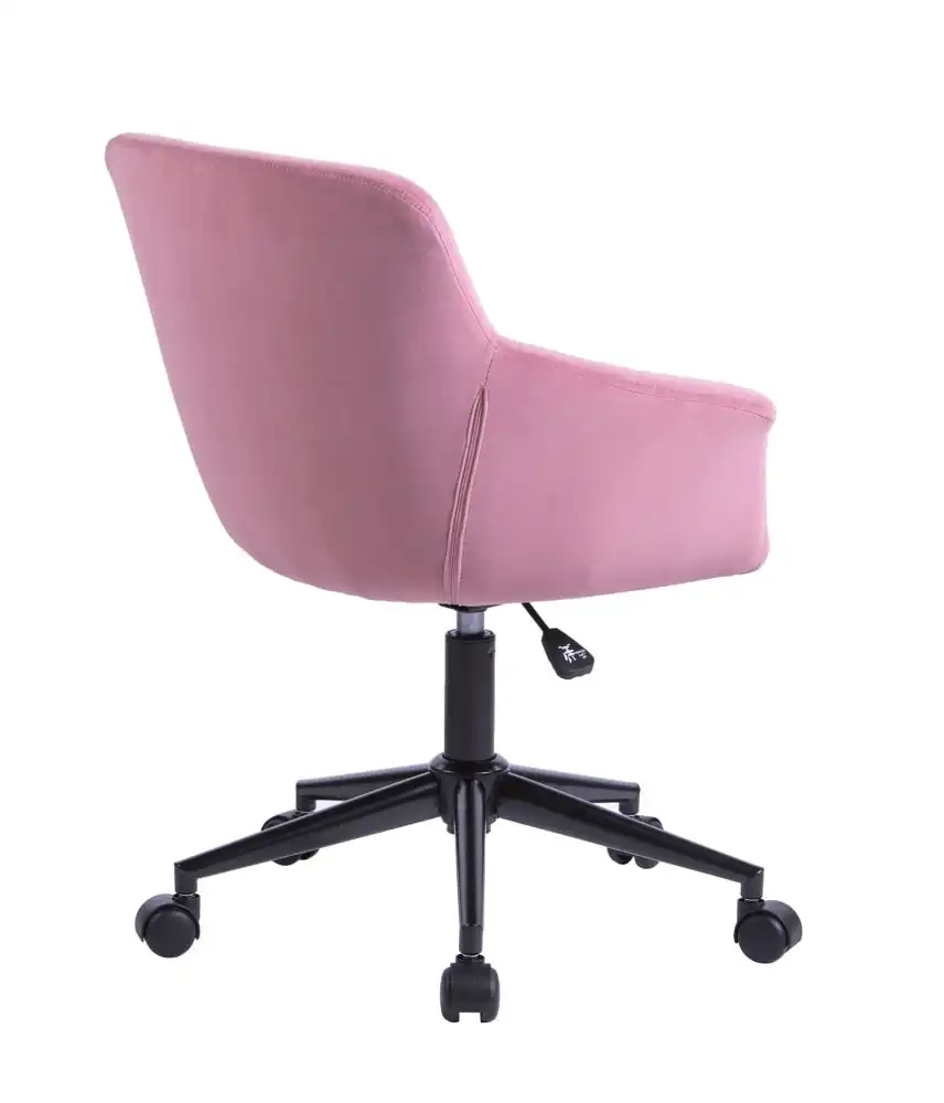 Lunan Premium Velvet Fabric Executive Office Work Task Desk Computer Chair - Pink