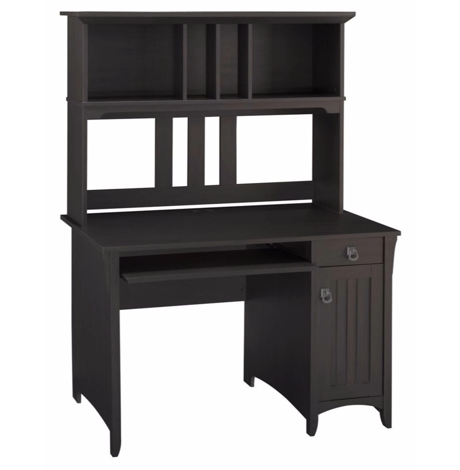 Maestro Furniture Salinas Study Computer Office Task Desk With Hutch - 120cm - Vintage Black