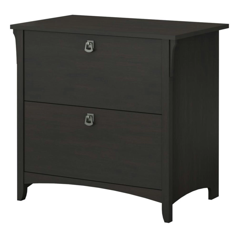 Maestro Furniture Salinas Wooden Classic 2-Drawer File Cabinet Office Storage - Vintage Black