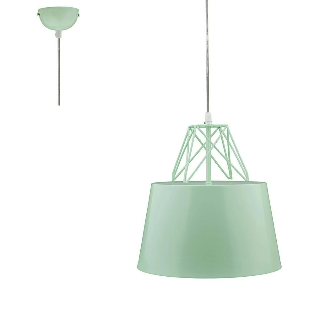 Isaac Metal Hanging Pendant Light - Mint