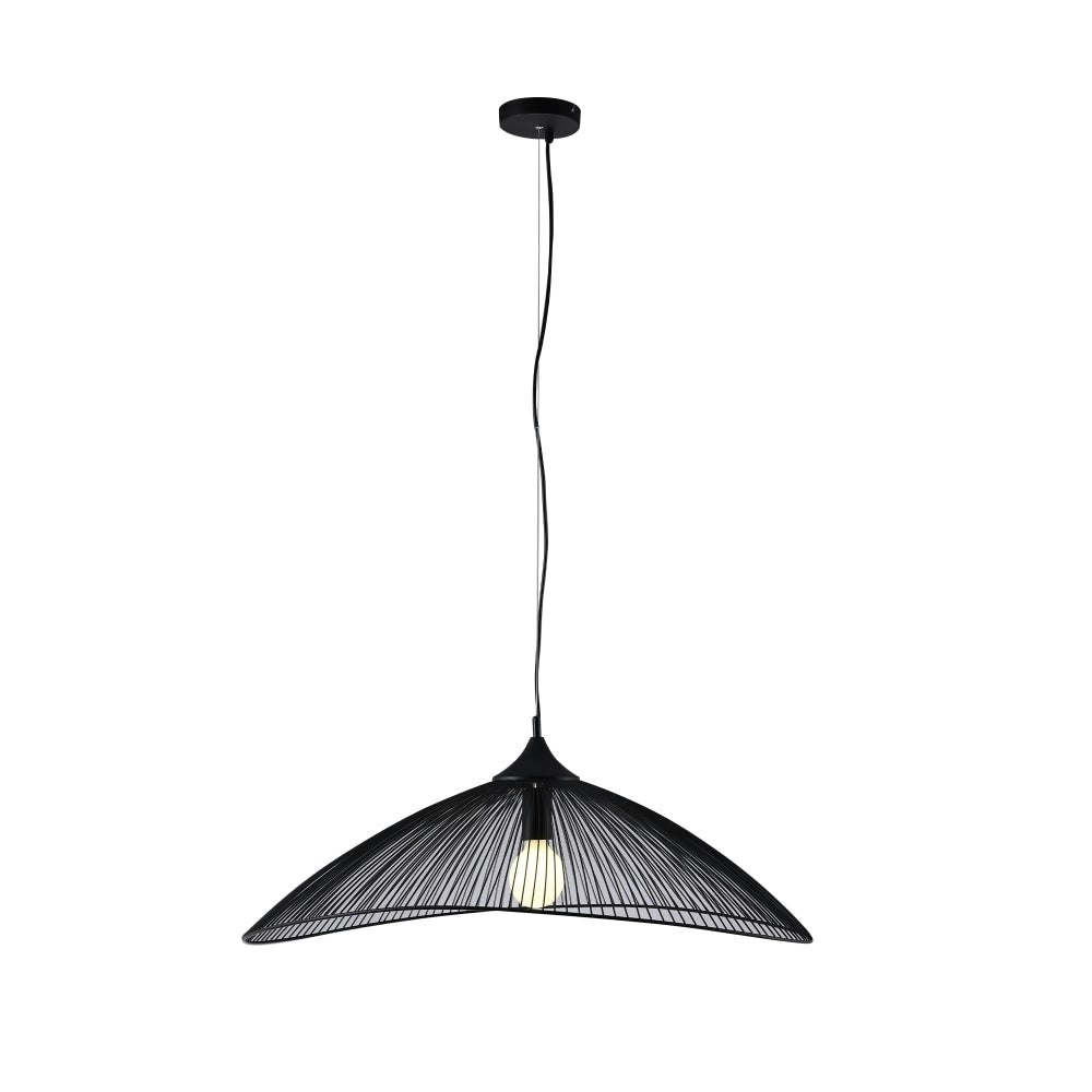 Syrah Modern Basket Style Pendant Lamp Light Black