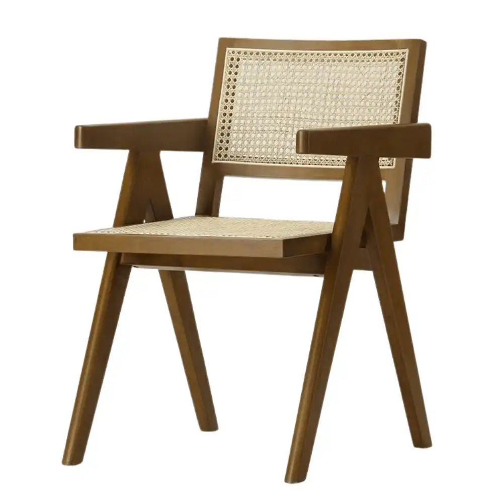 Set Of 2 Camilla Rattan Occasional Dining Chairs - Natural