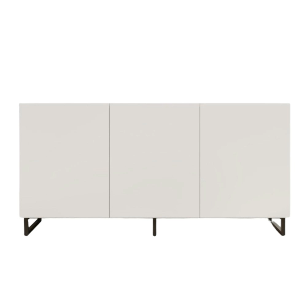 Design Square Otis Buffet Unit Sideboard W/ 3-Doors Storage Cabinet - Oak/White