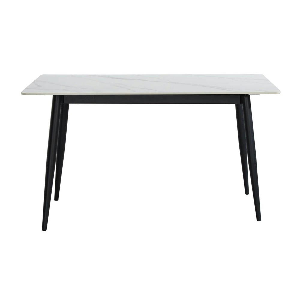 Our Home Eniko Rectangular Sintered Stone Dining Table 160cm - Black & White