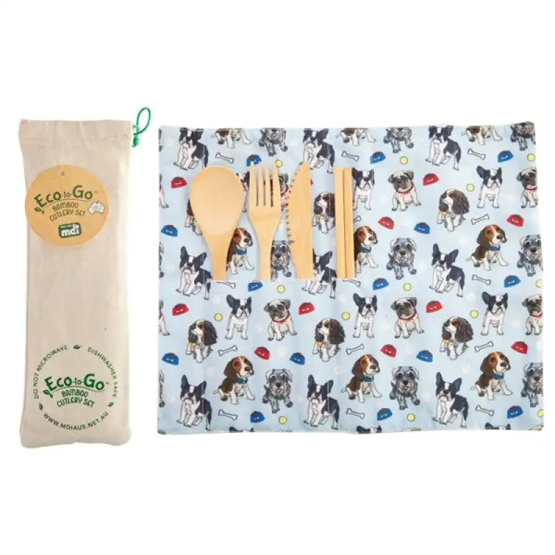 Dogs Eco to Go Bamboo Cutlery Set