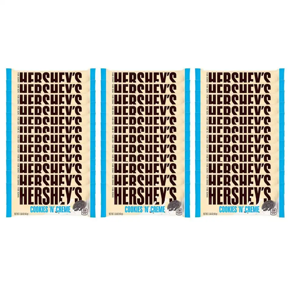 36PK Hershey's Cookies 'N' Cream 1.58 kg Confectionery Milk/Chocolate/Sweet