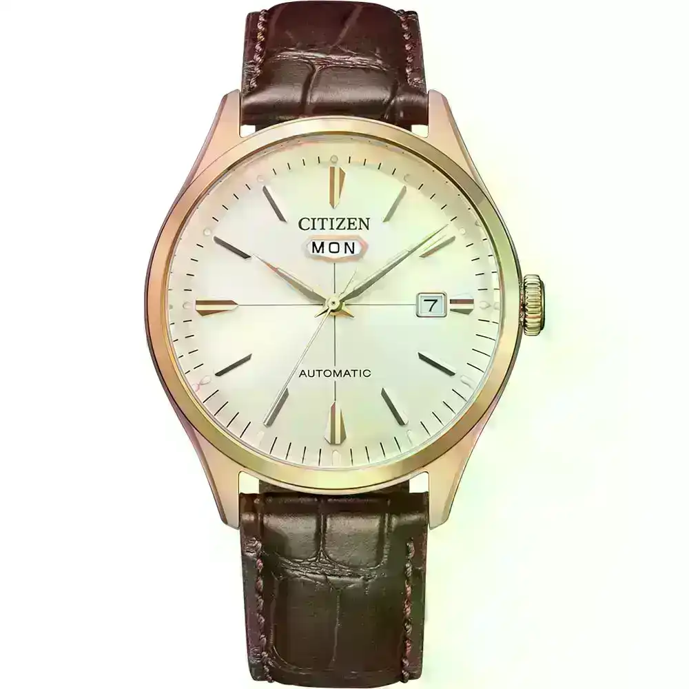 Citizen NH8393-05A Automatic Brown Leather Mens Watch