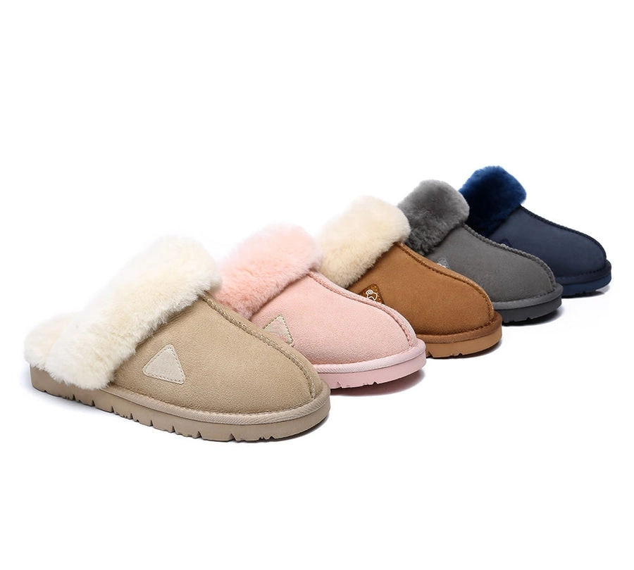 EVERAU Premium Sheepskin UGG Muffin Slipper