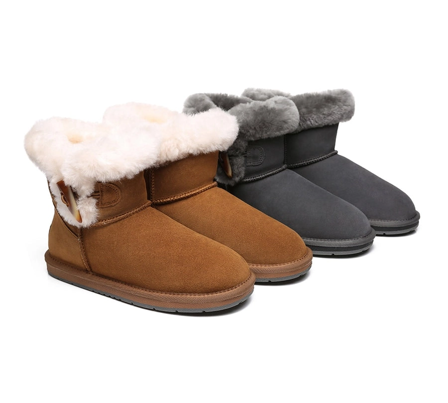 Australian Shepherd® UGG Boots Mini Women Tiara Sheepskin Horn Toggle Closure