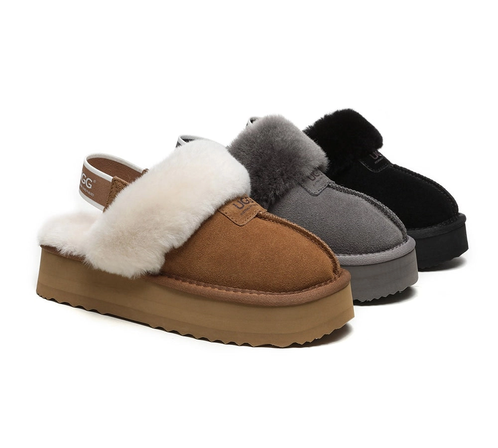 UGG Australian Shepherd Removable Strap Slingback UGG Slipper Women Waffle Platform