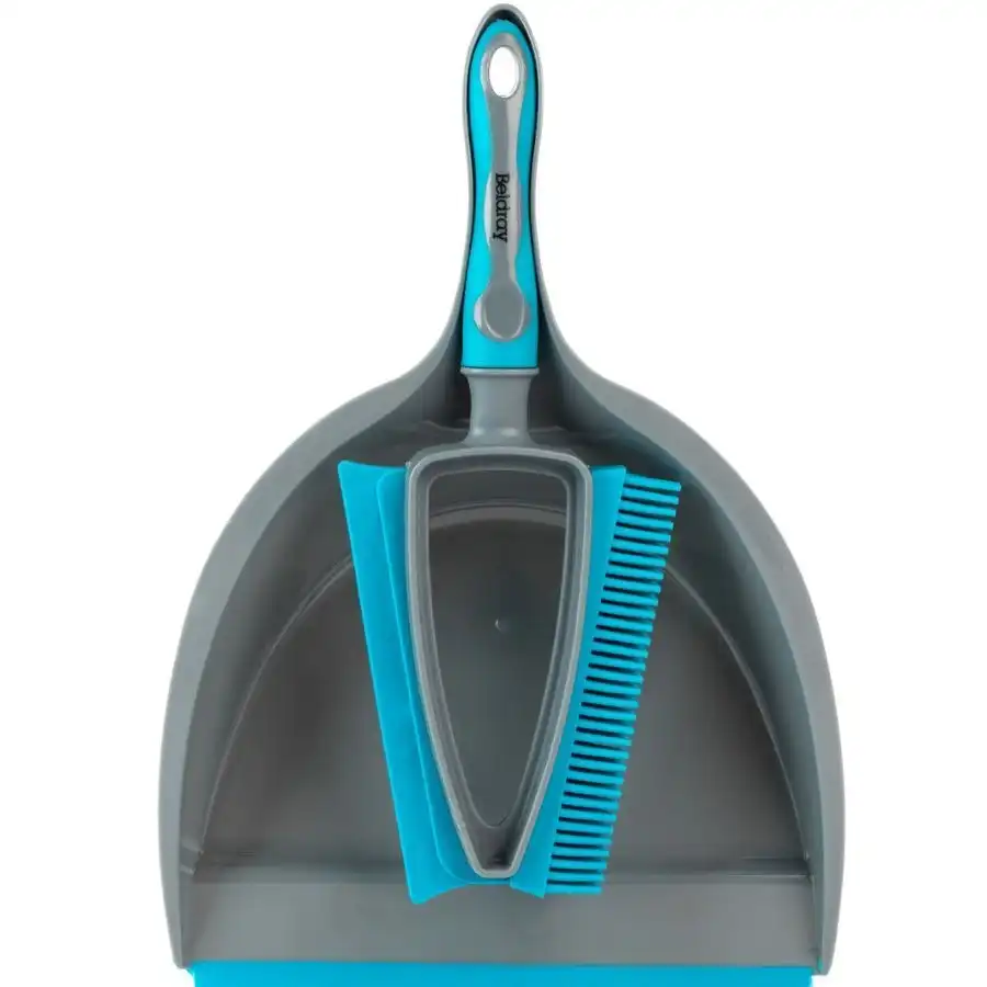 Beldray Pet Plus 2 In 1 Lift & Trap Dual Rubber Head Dustpan And Brush
