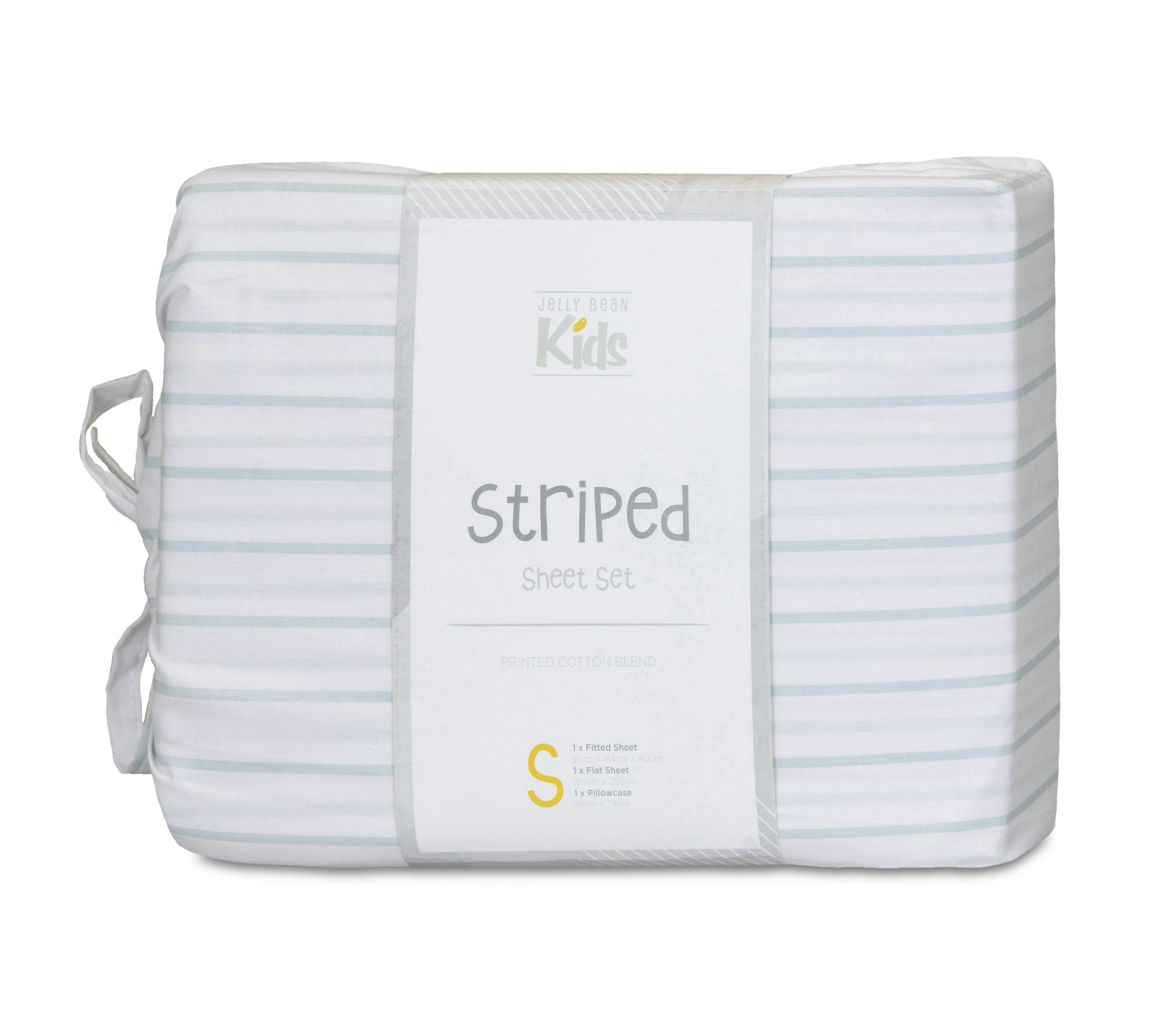 JBK "Stripe" PRINTED SHEET SET CHAMBRAY