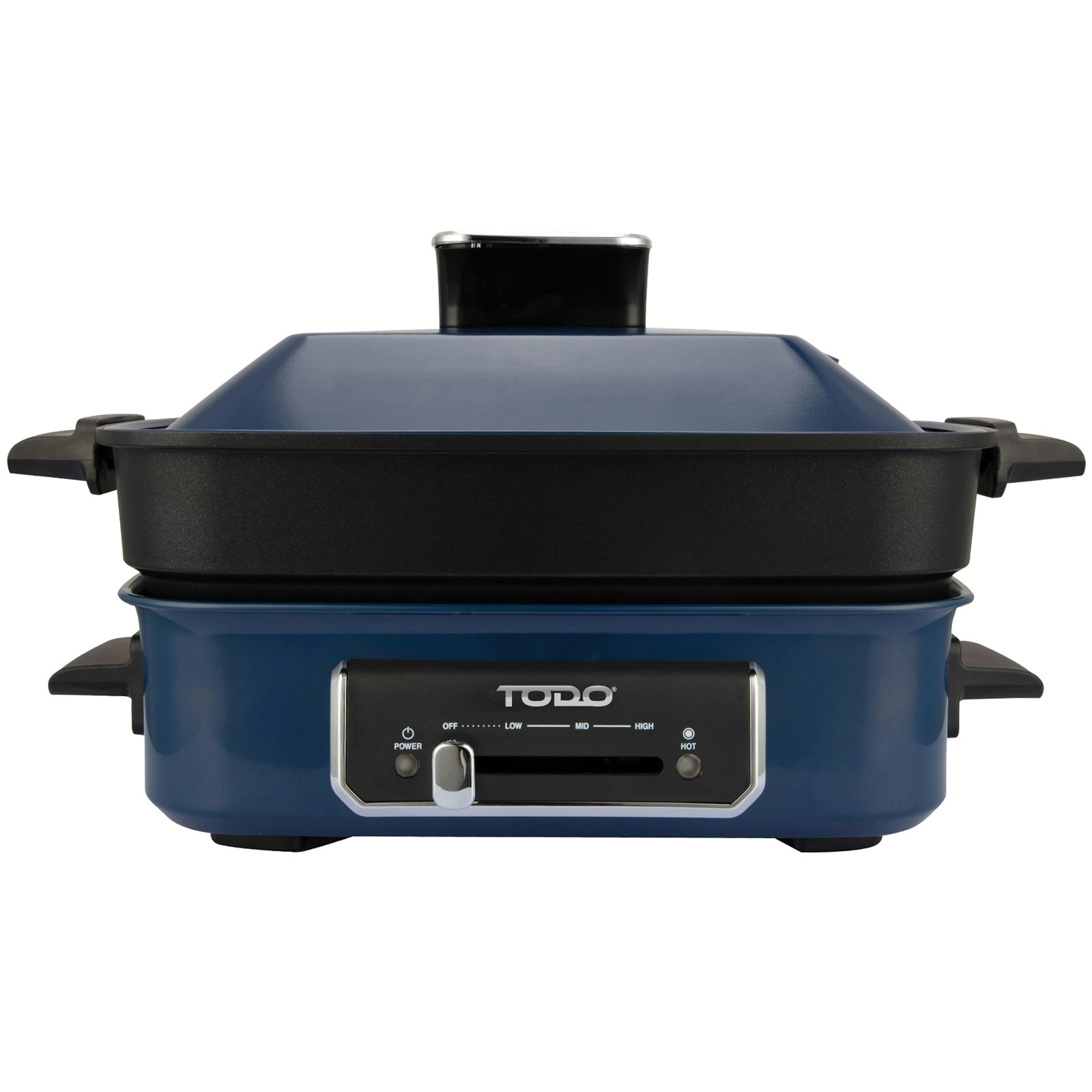 TODO 1400W 3-in-1 Electric Multifunction Cooking Pot BBQ Grill Pan Hot Pot