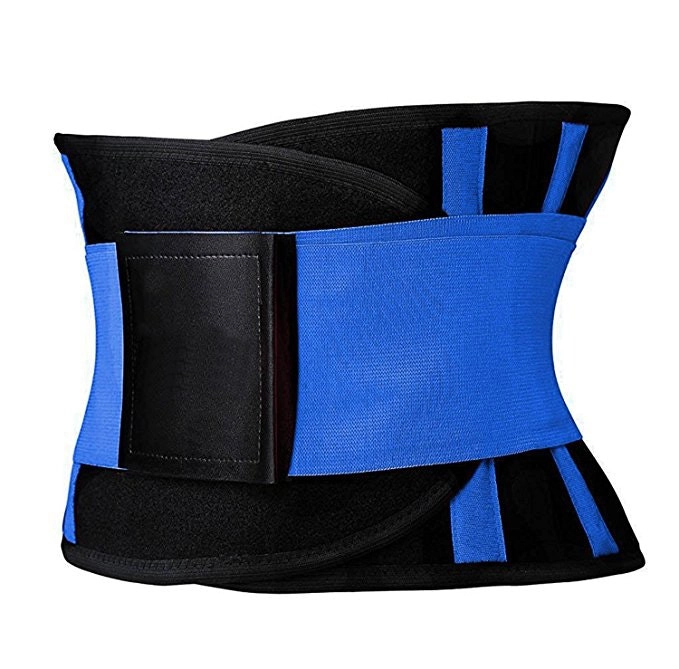 Corset Waist Trainer Body Shaper Womens Control Cincher Gridle Spandex Blue - 2XL