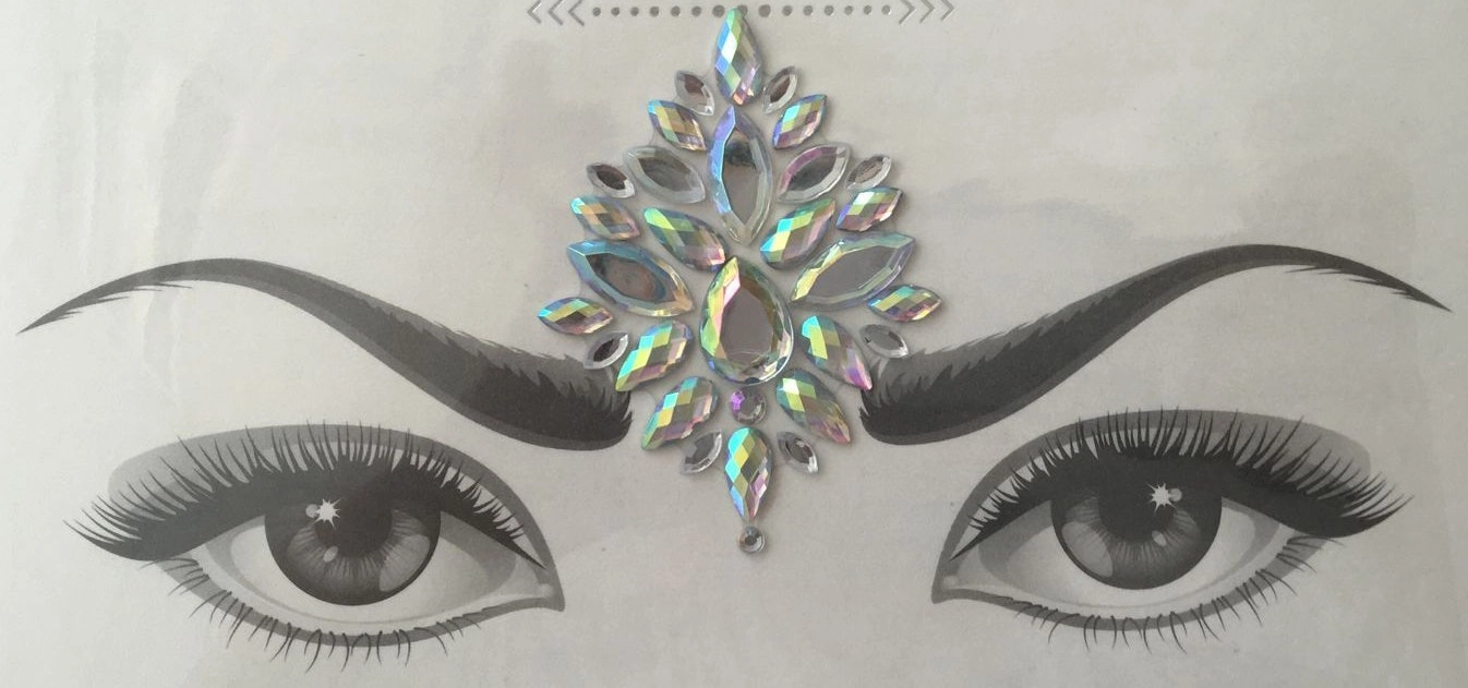 Adhesive Face Gems Body Rhinestone Jewel Diamontes Party Body Glitter Sticker Tattoo III-012