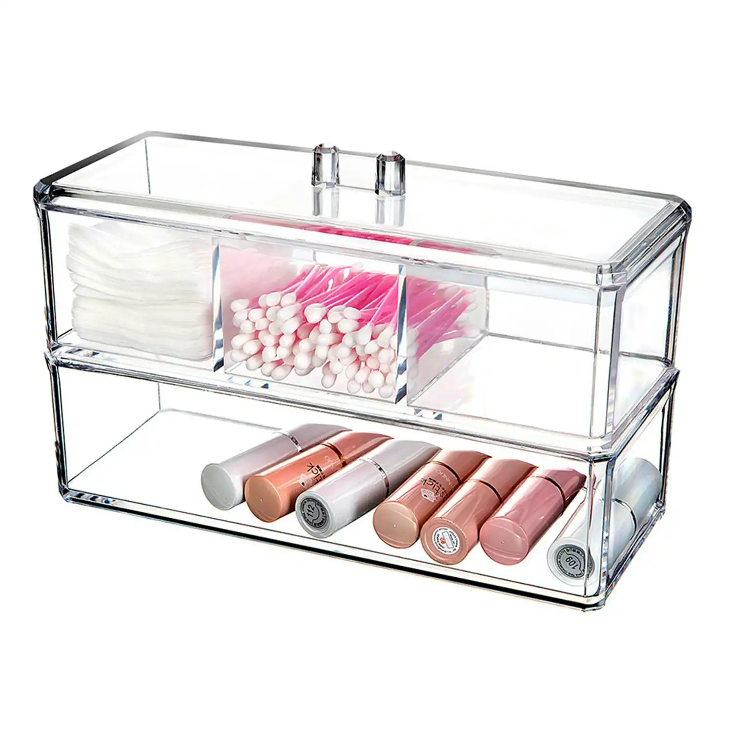 Acrylic Makeup Organizer Container 5Mm Clear Acrylic Cosmetic Box Case