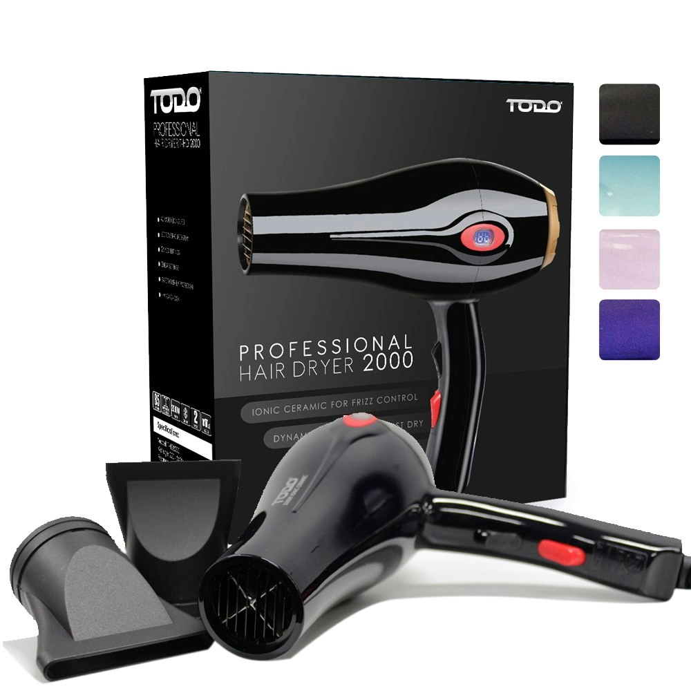 TODO 2000W Ionic Ceramic Anti Frizz Hair Dryer Digital Temperature Lcd